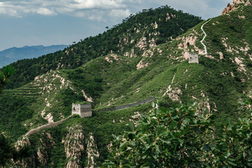 Qinhuangdao, Hebei, China. August 31 of 2018. Landscape view of Great Wall of China. Life and travel in China