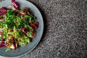 salad with cold beef