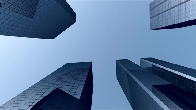 City Buildings With Blue Sky 02