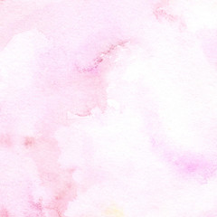 Abstract pink watercolor background. Beautiful hand made watercolor texture.
