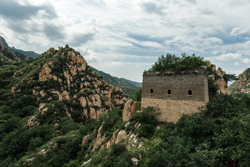 Qinhuangdao, Hebei, China. August 31 of 2018. Landscape view of Great Wall of China. Life and travel in China