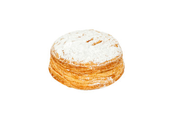 Sweet pastry bun isolated on white background