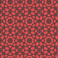 Seamless color pattern from a variety of geometric shapes and lines.