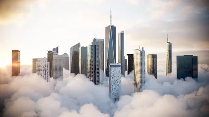 Fototapete City above the clouds © ALEKSTOCK.COM