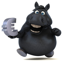 Naklejka premium Fun horse - 3D Illustration