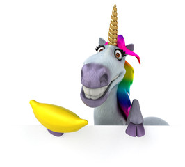 Fun unicorn - 3D Illustration © Julien Tromeur