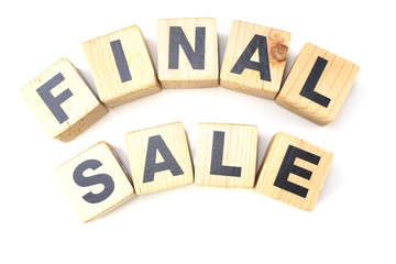 Obraz premium final sale alphabet letters isolated on white background