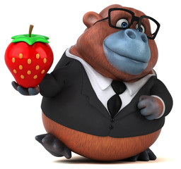 Naklejka premium Fun Orang Outan - 3D Illustration