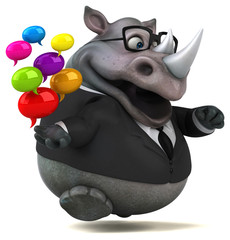 Fun rhinoceros - 3D Illustration