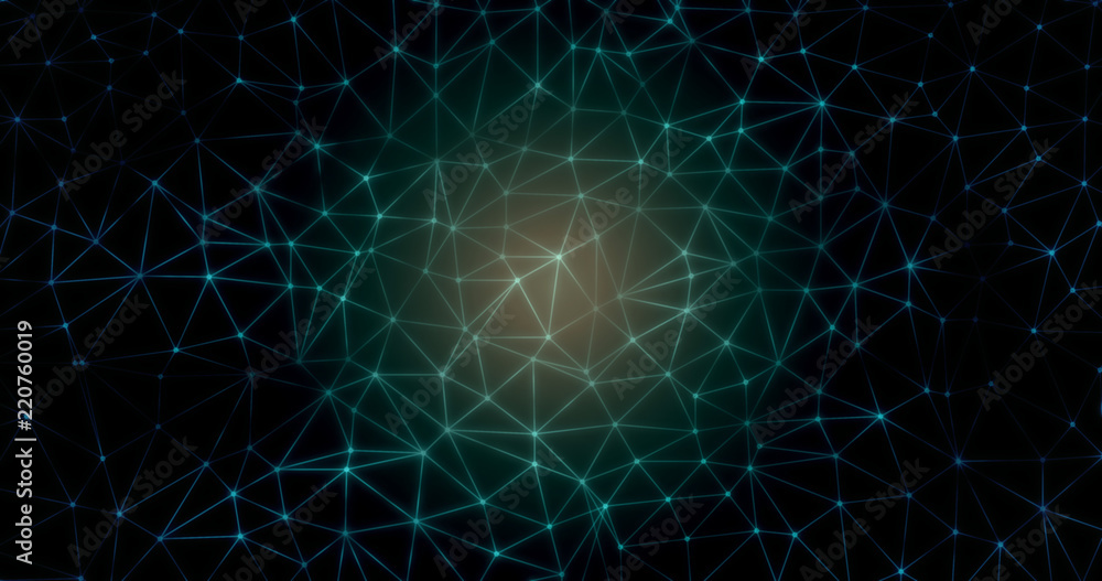 Poster abstract connected dots polygon shape futuristic background- suitable for technology, network, crypt