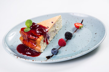 casserole with berries