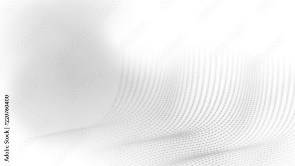 Poster abstract technology dot wire frame polygon geometry perspective background in half tone color theme.