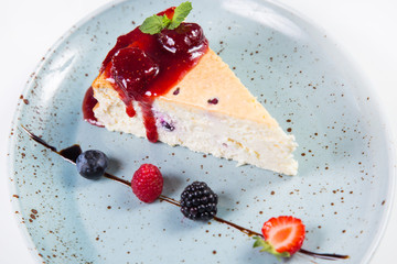 casserole with berries