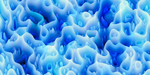 Smooth waxy spikes like melted wax or coral or organic surfac