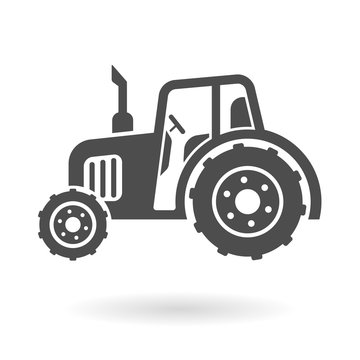 Tractor flat icon