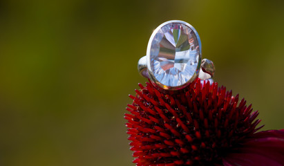 Ring Silber Bergkristall facettiert