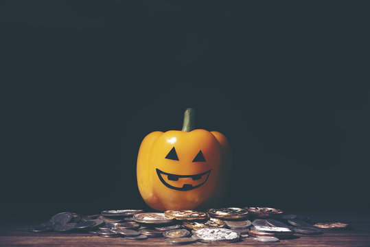 Halloween And Business Concept With Money