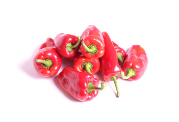 Fresh organic red peppers