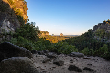Elbsandsteingebirge Sonnenaufgang