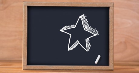 Star Education drawing on blackboard