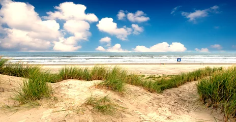 Deurstickers Noordzee, strand op Langeoog: duinen, zee, ontspanning, rust, recreatie, vakantie, vakantie, geluk, vreugde, meditatie :) © doris oberfrank-list