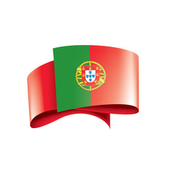 Obraz premium Portugal flag, vector illustration on a white background