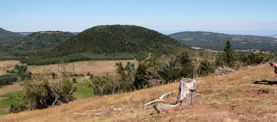 randonnée dans la chaîne des Puys, Auvergne, patrimoine mondial Unesco