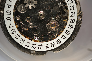 Detail of watch machinery.