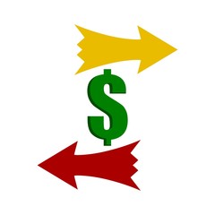 Money logo vector template, Money exchange icon