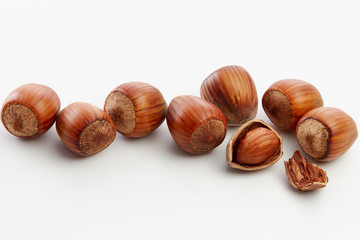 Hazelnuts, with and without shell