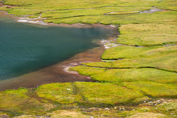 Viola lake, Stelvio National Park, Alps, Italy