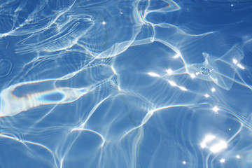 Surface of blue swimming pool texture background, Water in swimming pool.