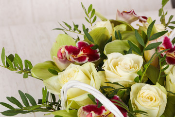 Fresh roses bouquet