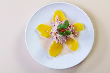 Ceviche with pollock