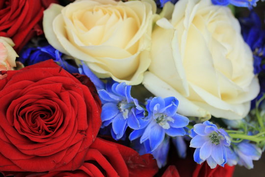 Red White And Blue Wedding Flowers