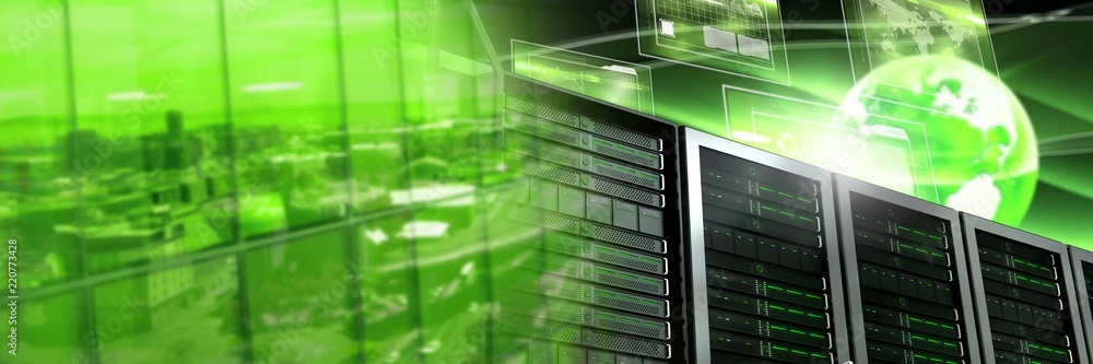 Aufkleber computer servers and technology information interface transition