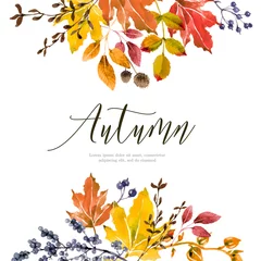 Foto op Canvas Warm autumn floral background © Cheeba Ribba designs