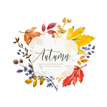 Warm autumn floral background