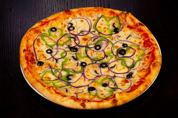 Delicious vegetarian pizza