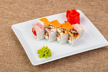 Japanese roll with bacon