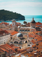Fototapeta na wymiar Overlooking Dubrovnik & Lokrum Island