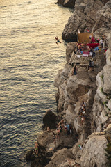 Dubrovnik sunset - jump in the sea