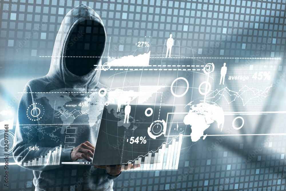 Poster malware and data concept
