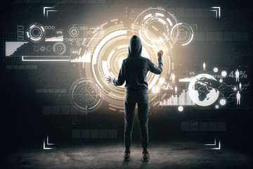 Hacking and information concept