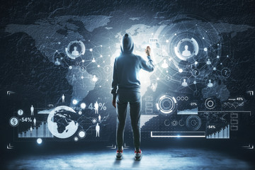 Hacking and technology concept