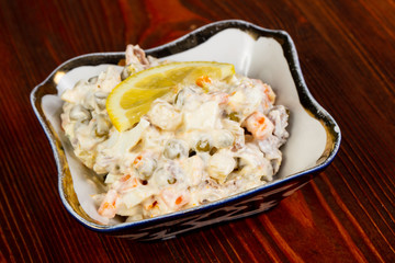 Traditional Russian salad