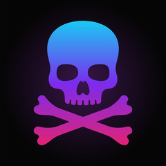 Skull vector icon