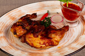 Young roasted chicken