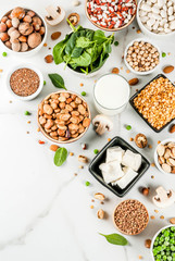 Obraz na płótnie Canvas Vegan protein sources