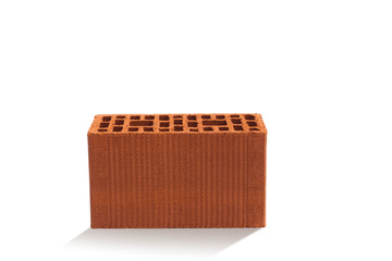 red brick (brick block) on a white background.